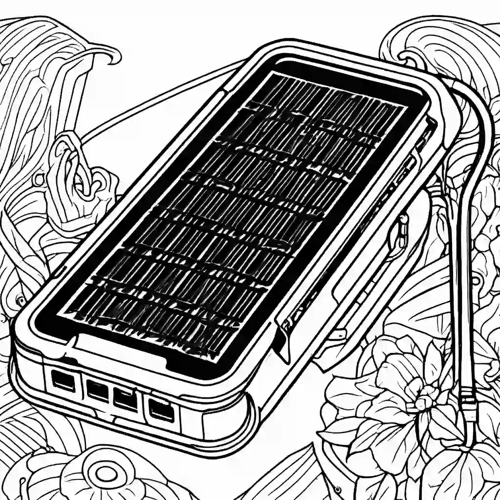 Portable Solar Charger coloring pages
